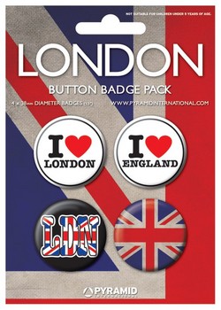 Σετ κονκάρδες LONDON - i love