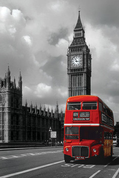 Uokvirjen plakat London red bus