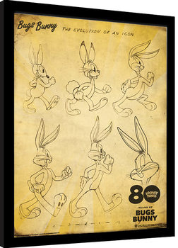 Framed poster Looney Tunes - Bugs Bunny The Evolution Of An Icon