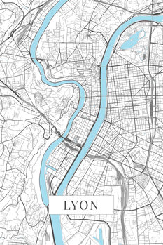 Принти на полотні Lyon white