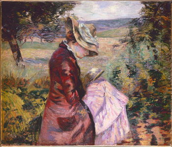 Принти на полотні Madame Guillaumin reading, c.1887