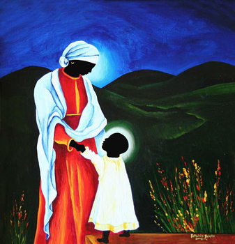 Принти на полотні Madonna and child - First steps, 2008