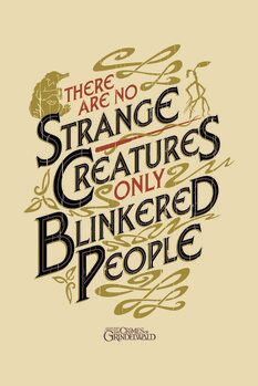 Stenska nalepka Magične živali - No strange creatures