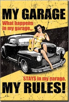 MY GARAGE - my rules Magnet