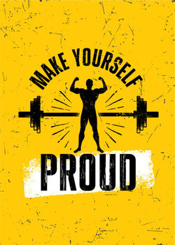 Наклейка Make Yourself Proud. Strong Workout Fit
