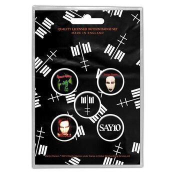 Σετ κονκάρδες Marilyn Manson - Cross Logo