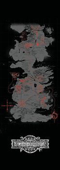 Impressão de arte A Guerra dos Tronos - Mapa
