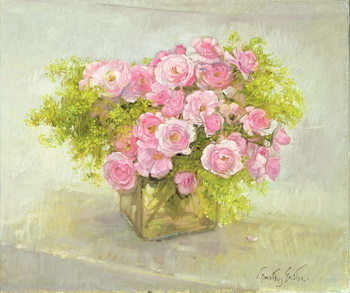 Canvas-taulu Alchemilla and Roses, 1999