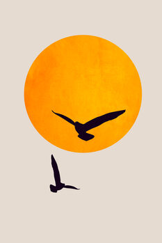 Illustration Birds In The Sky