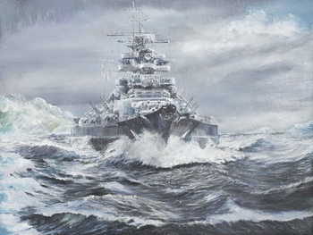 Valokuvatapetti Bismarck off Greenland coast 23rd May 1941, 2007,