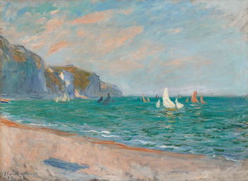 Fine Art Print Boats Below the Pourville Cliffs; Bateaux Devant les Falaises de Pourville