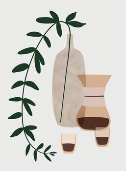 Illustration Boho coffee for two