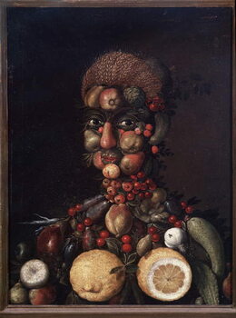 Fine Art Print Human figure made of fruits and vegetables