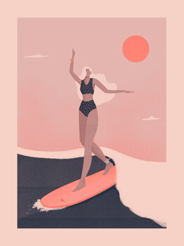 Illustration Into the surf