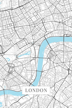Mapa London white