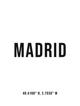 Illustration Madrid simple coordinates