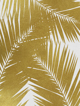 Canvas Print Palm Leaf Gold III