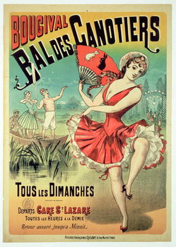 Reprodução do quadro Poster for the 'Bal des Canotiers, Bougival'