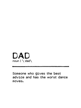 Canvas Print Quote Dad Worst Dance