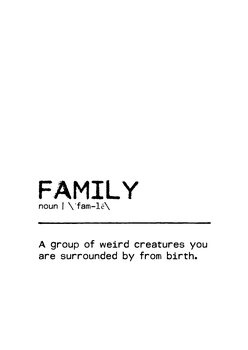 Canvas Print Quote Family Weird