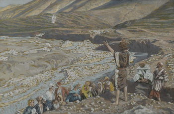 Reprodução do quadro Saint John the Baptist sees Jesus from Afar