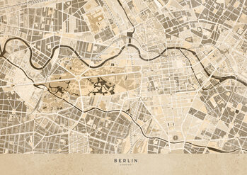 Kartta Sepia vintage map of Berlin