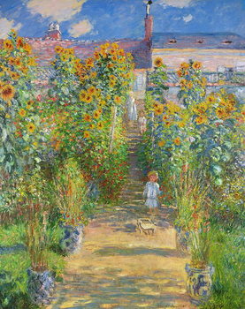 Canvas-taulu The Artist's Garden at Vetheuil, 1880