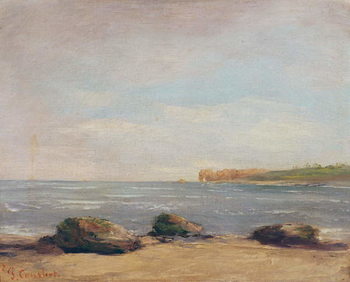 Fine Art Print The Beach at Etretat, 1872