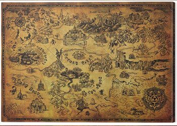 Canvas Print The Legend of Zelda - Hyrule Map