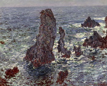 Reprodução do quadro The Rocks at Belle-Ile, 1886