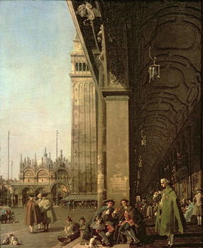 Reprodução do quadro Venice: Piazza di San Marco and the Colonnade of the Procuratie Nuove