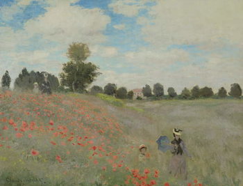 Canvas-taulu Wild Poppies, near Argenteuil , 1873