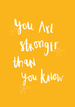 Canvas Print You are stronger than you know