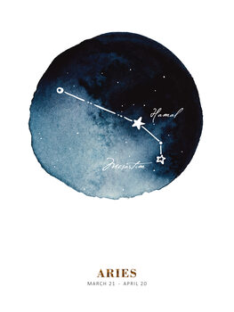 Ilustração Zodiac - Aries