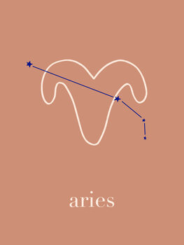 Illustration Zodiac - Aries - Terracotta