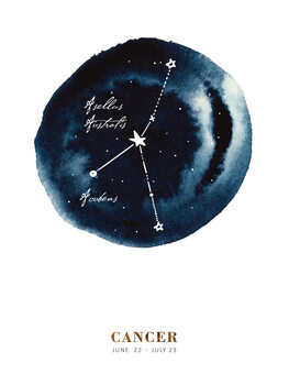 Ilustração Zodiac - Cancer