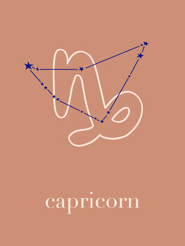 Ilustração Zodiac - Capricorn - Terracotta
