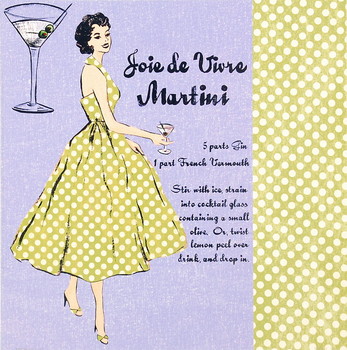 Art Print Martini Lady