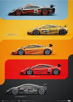 Art Print McLaren F1 GTR - Family