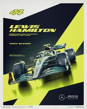 Art Print Mercedes-AMG Petronas F1 Team - Lewis Hamilton - 2022