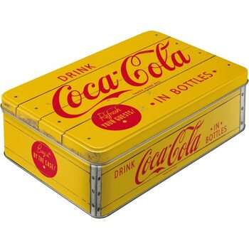 Caixa de lata Coca-Cola - Yellow logo