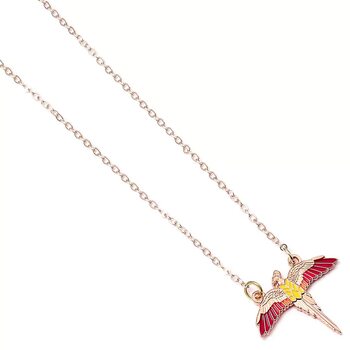 Necklace Harry Potter - Rose Gold Plated Fawkes