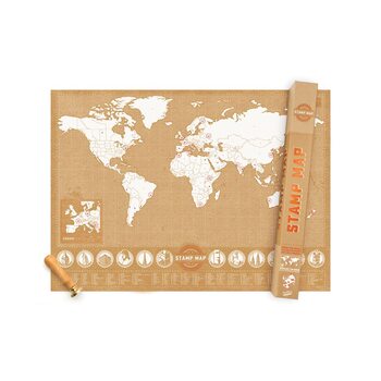 Scratch Map Stamp Map