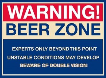 Metal sign BEER ZONE