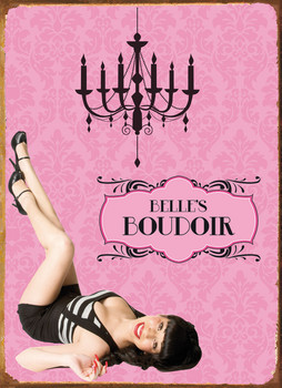Metal sign BELLE'S BOUDOIR