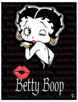 Metal sign Betty Boop - Kiss