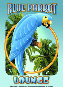 Metal sign BLUE PARROT LOUNGE