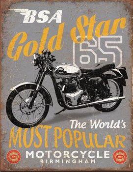 Metal sign BSA - '65 Gold Star