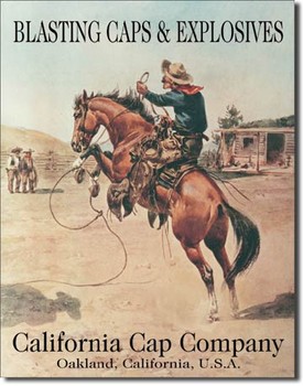Metal sign CALIFORNIA CAP