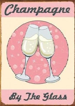 Metal sign CHAMPAGNE